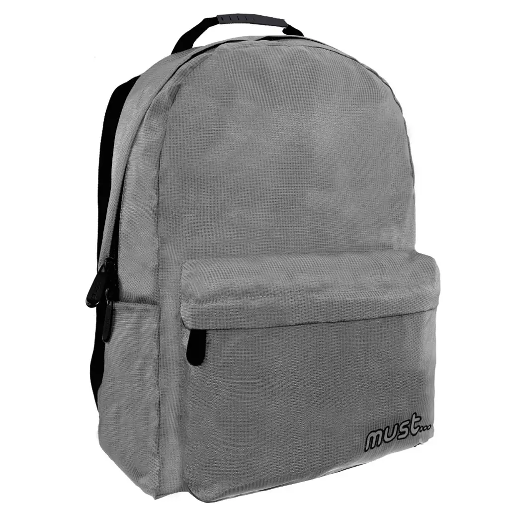 Must: Szürke Monochrome RipStop iskolatáska, hátizsák 32x17x42cm