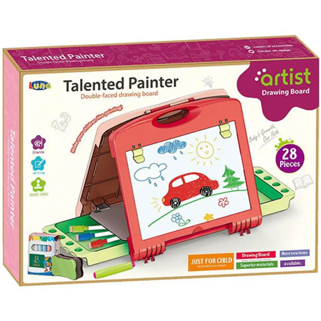 Piros kétoldalú rajztábla szett 27db-os