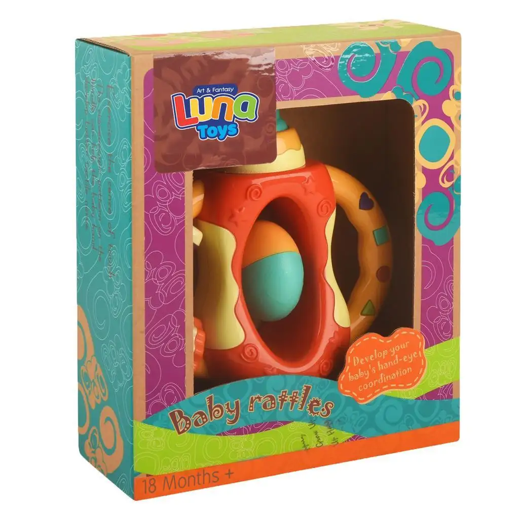 Cumisüveg alakú többfunkciós bébi csörgő 15x16cm kép 3