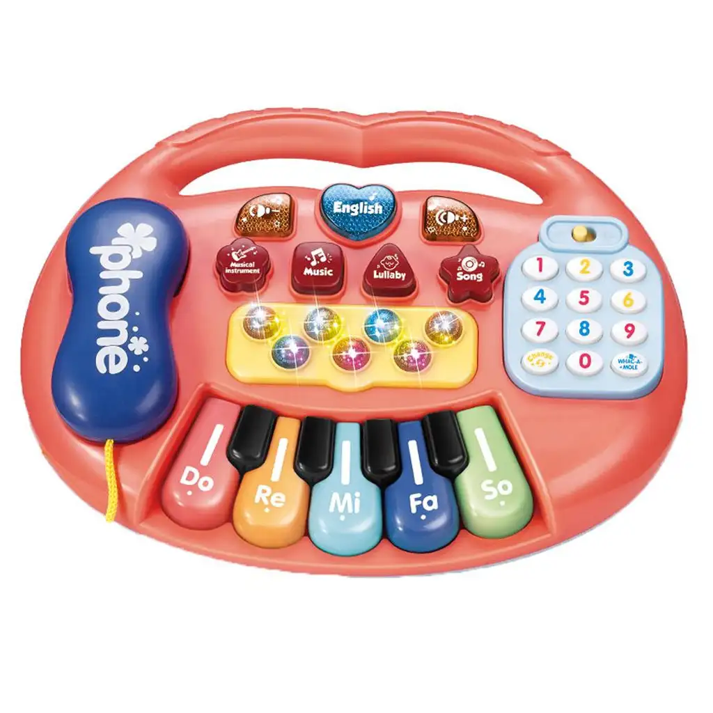 Elektromos bébi zongora fénnyelé és hanggal, kétféle változatban 1db kép 2
