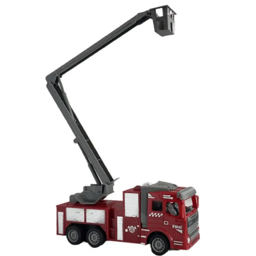 RC Távirányítós emelőkosaras tűzoltóautó 1/30-as méretarányban 22cm kép 3