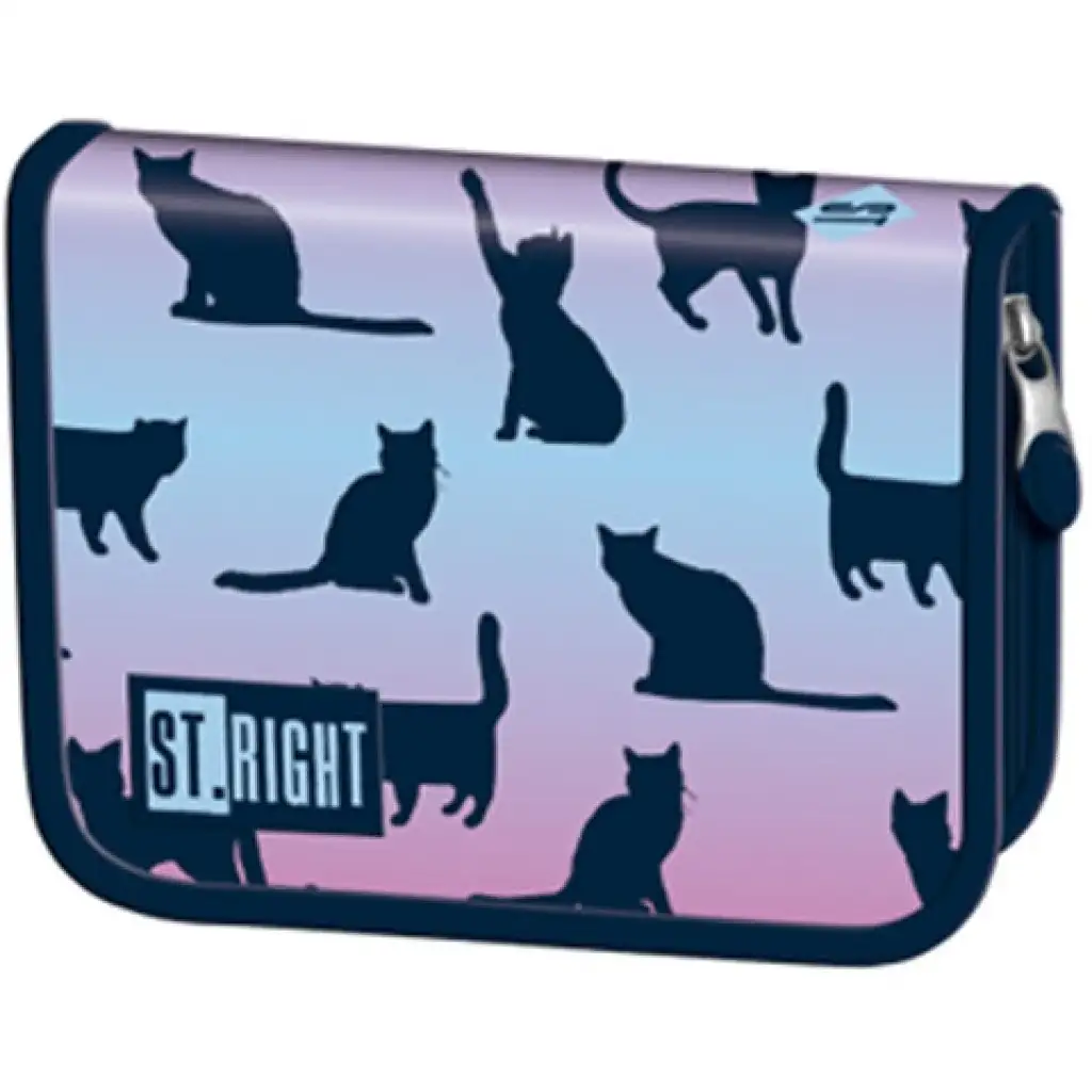 St.Right Night Cats kihajtható töltetlen tolltartó