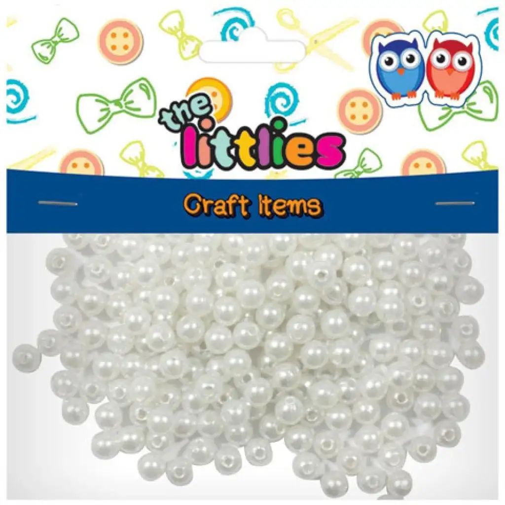 Fehér dekordísz gyöngyök 15g 8mm