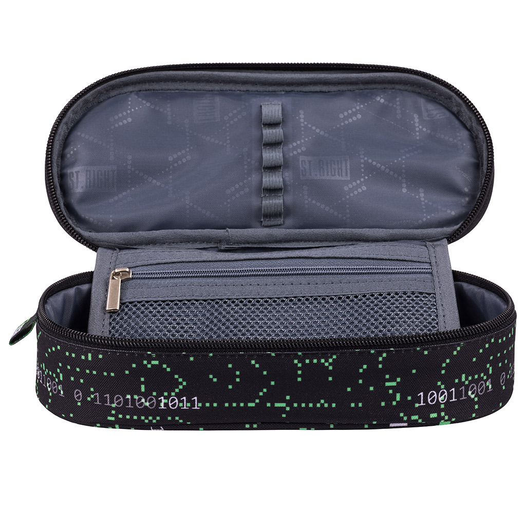 St.Right VR Gamer fekete ovális tolltartó PC01 23x9,5x6cm kép 2