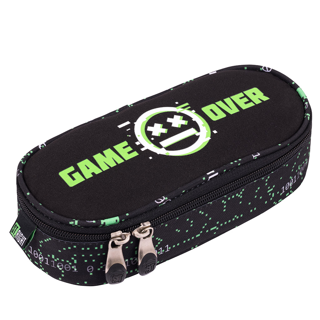 St.Right VR Gamer fekete ovális tolltartó PC01 23x9,5x6cm