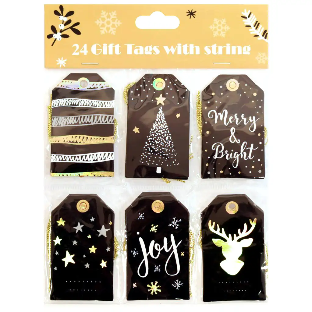 Karácsonyi 24db-os ajándékcímke szett többféle változatban kép 2