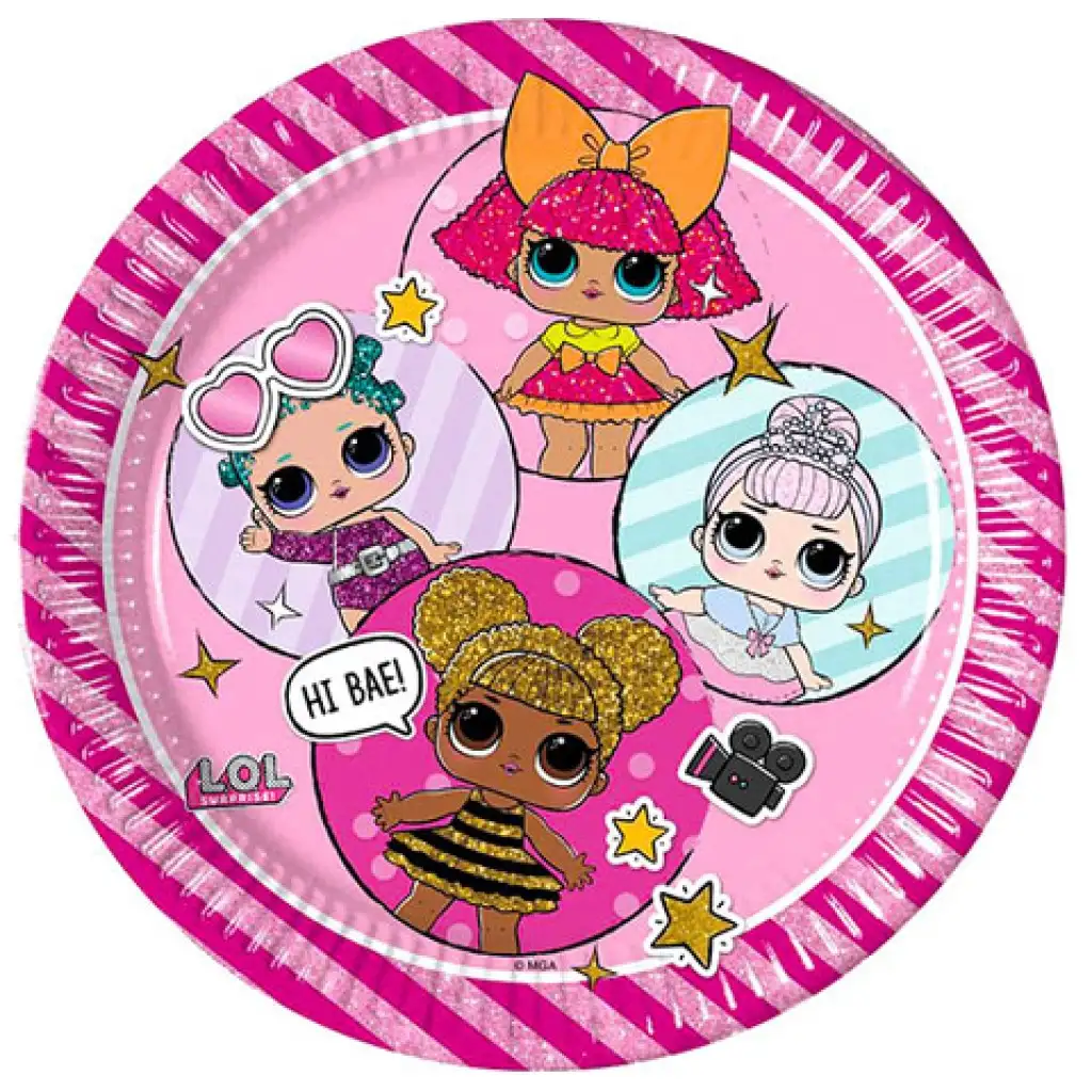 L.O.L. Surprise: 8db-os papírtányér szett 23cm