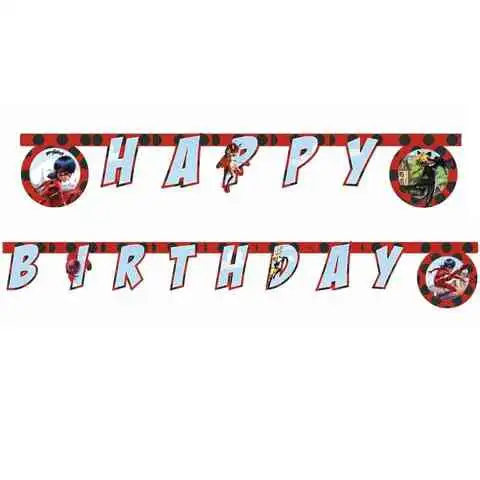 Miraculous Happy Birthday felirat 230cm