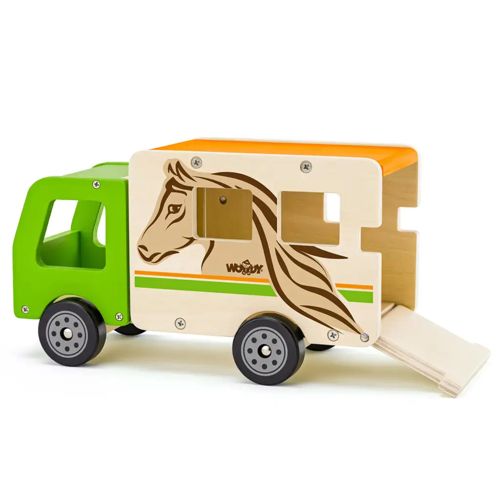 Lószállító fa autó kiegészítőkkel - Woodyland kép 3
