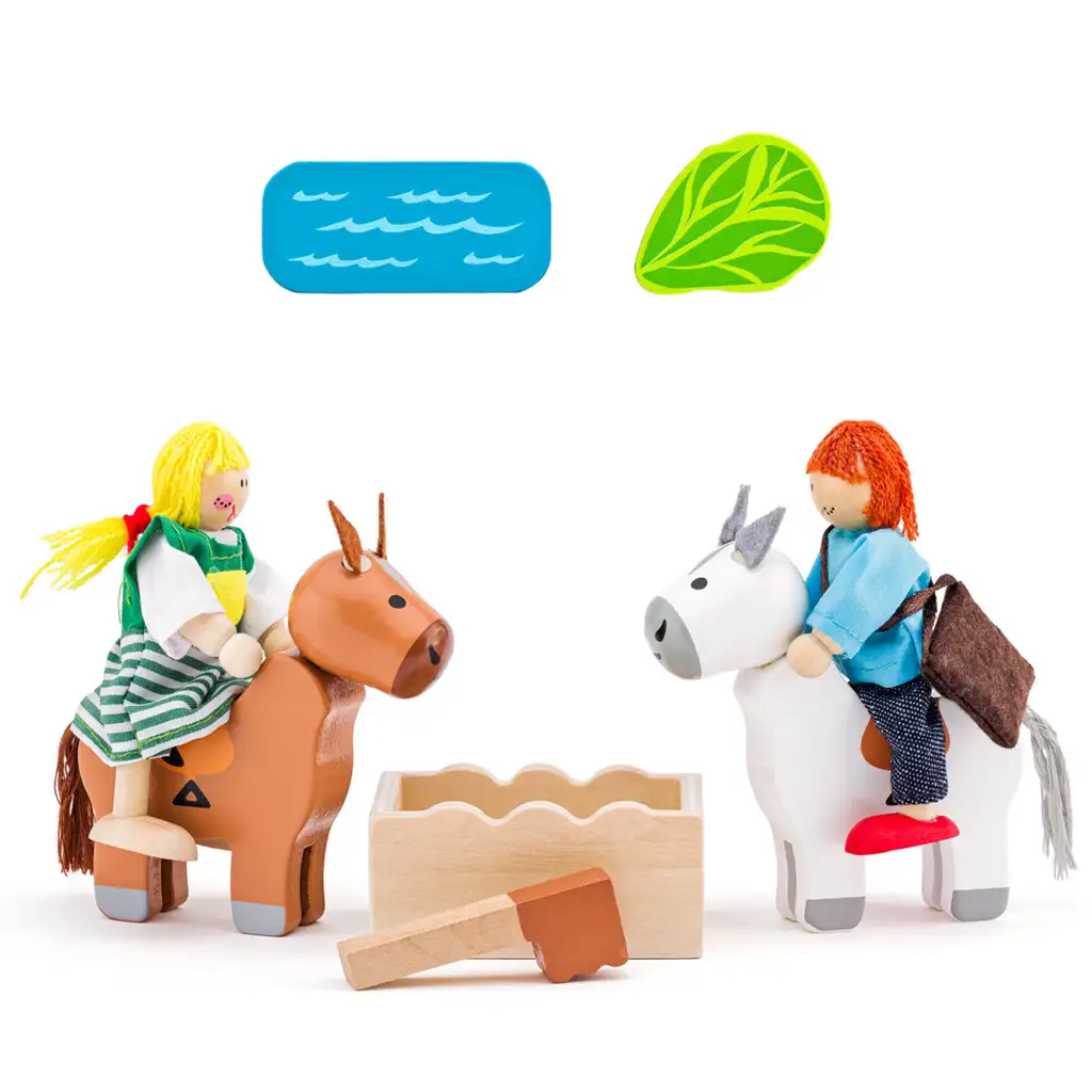 Lószállító fa autó kiegészítőkkel - Woodyland kép 4