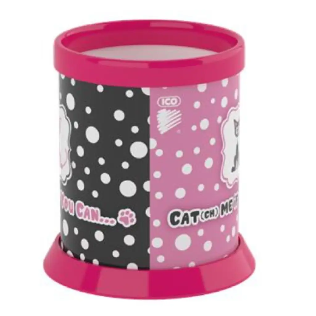 ICO: Cats-Dots rózsaszín-fekete irószertartó kép 2