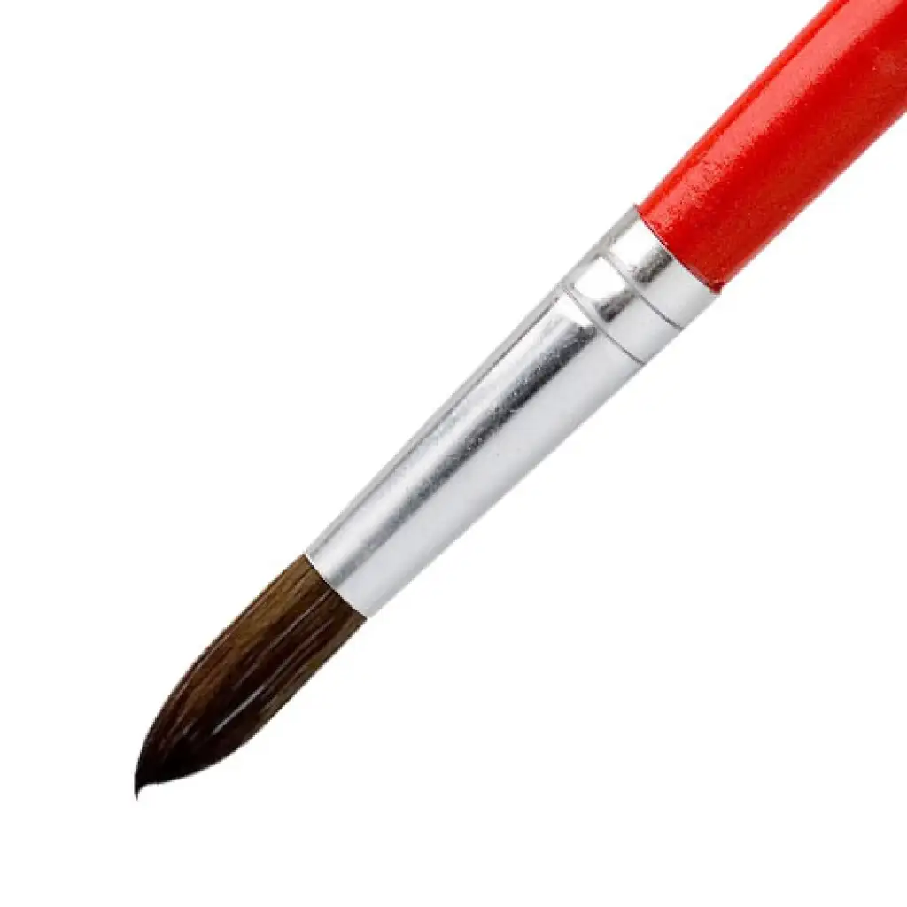 ICO: Festett fanyelű póniszőr ecset 12-es méretben kép 2