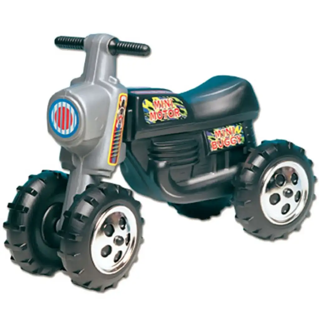 Lábbal hajtós fekete cross motor 4 kerékkel - D-Toys