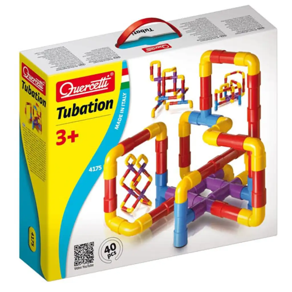 Quercetti: Tubation csőépítő játék szett 40 db-os