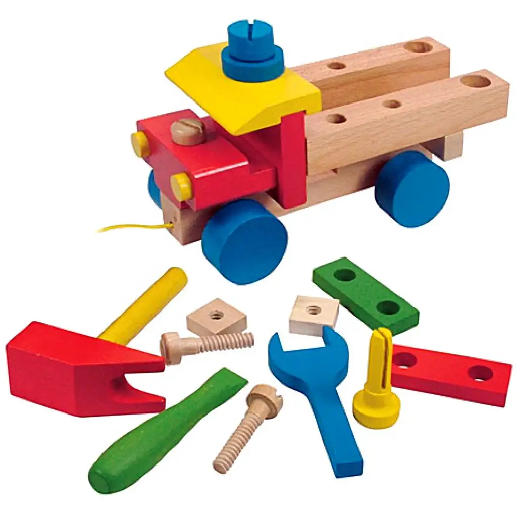 Szerelhető teherautó fajáték 17 elemmel kép 2