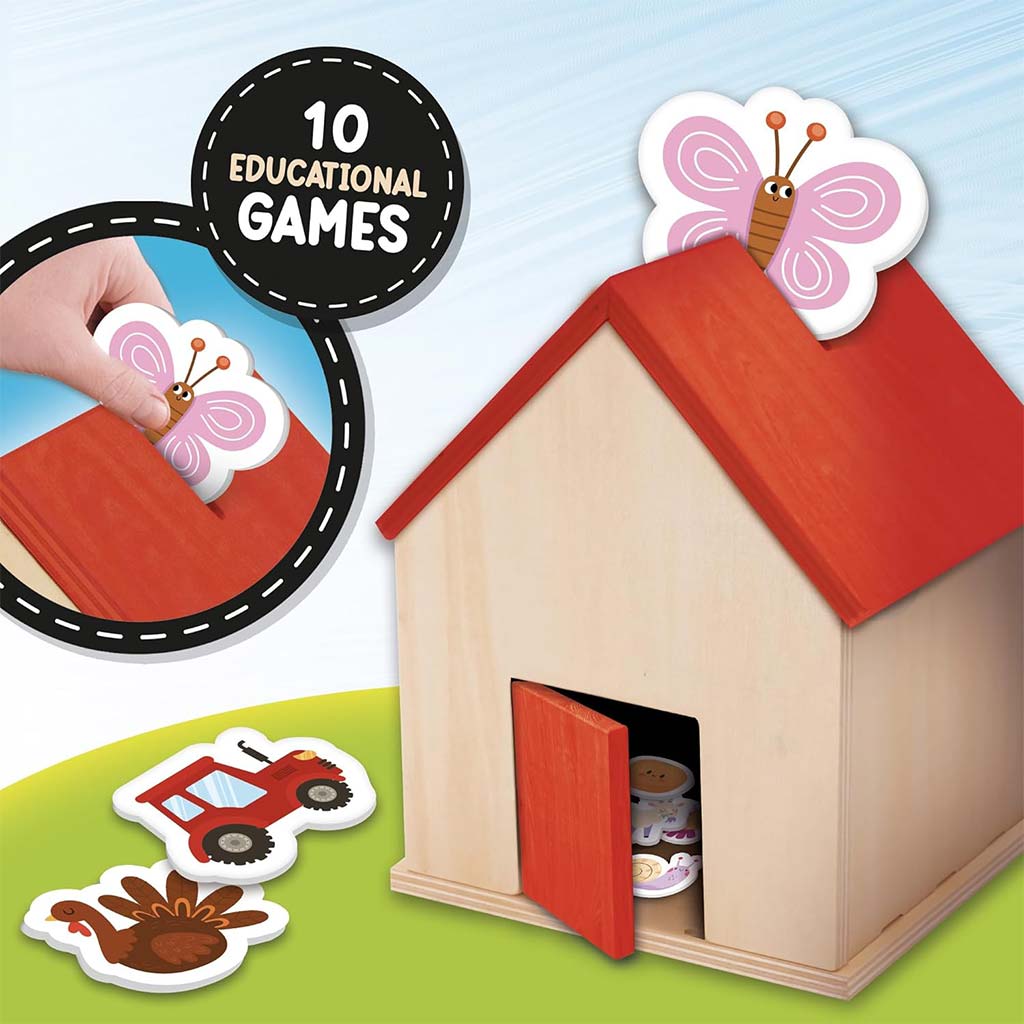 Montessori: Fa készségfejlesztő játék - A farmon - Lisciani kép 3