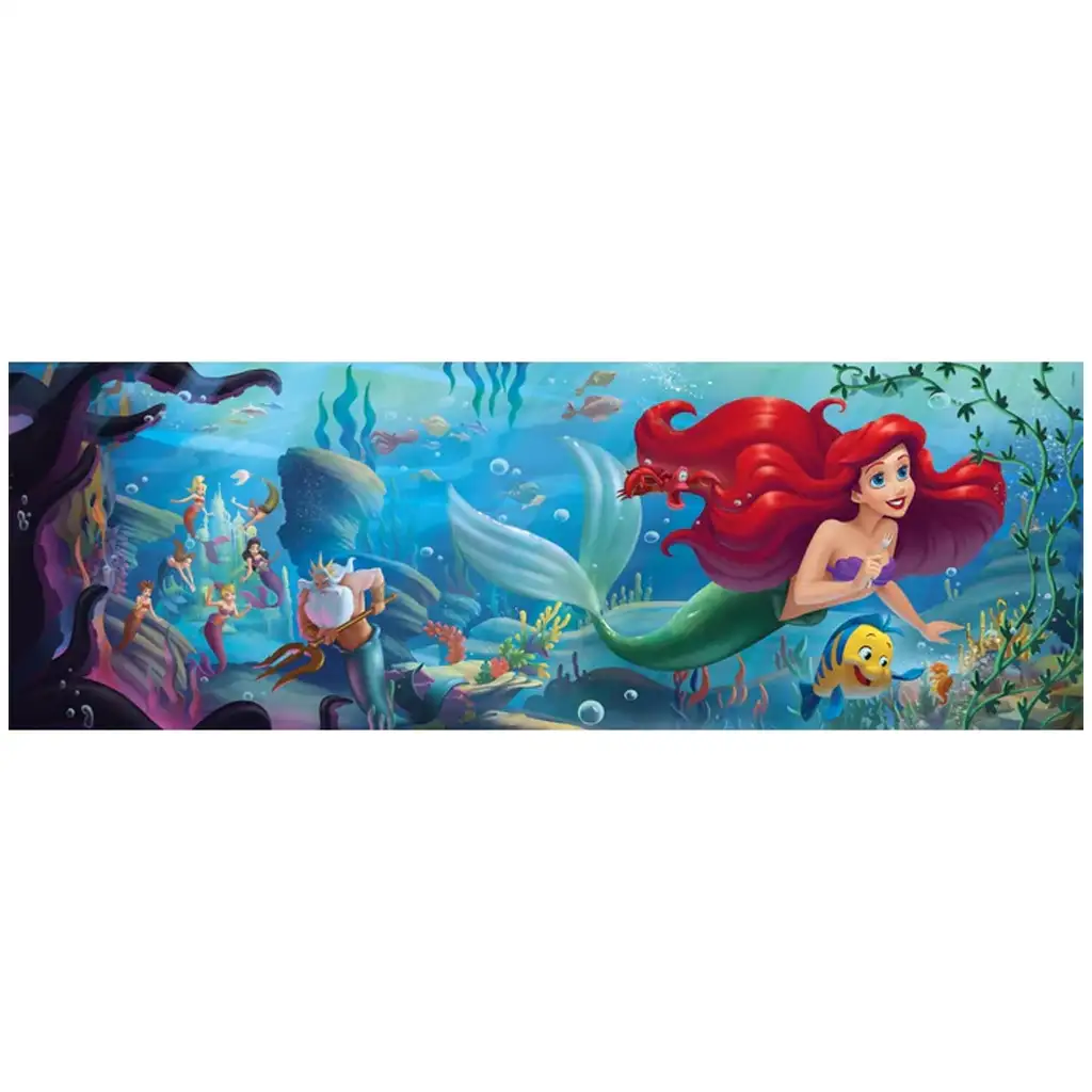 Disney - A kis hableány 1000db-os panoráma puzzle poszterrel - Clementoni kép 2