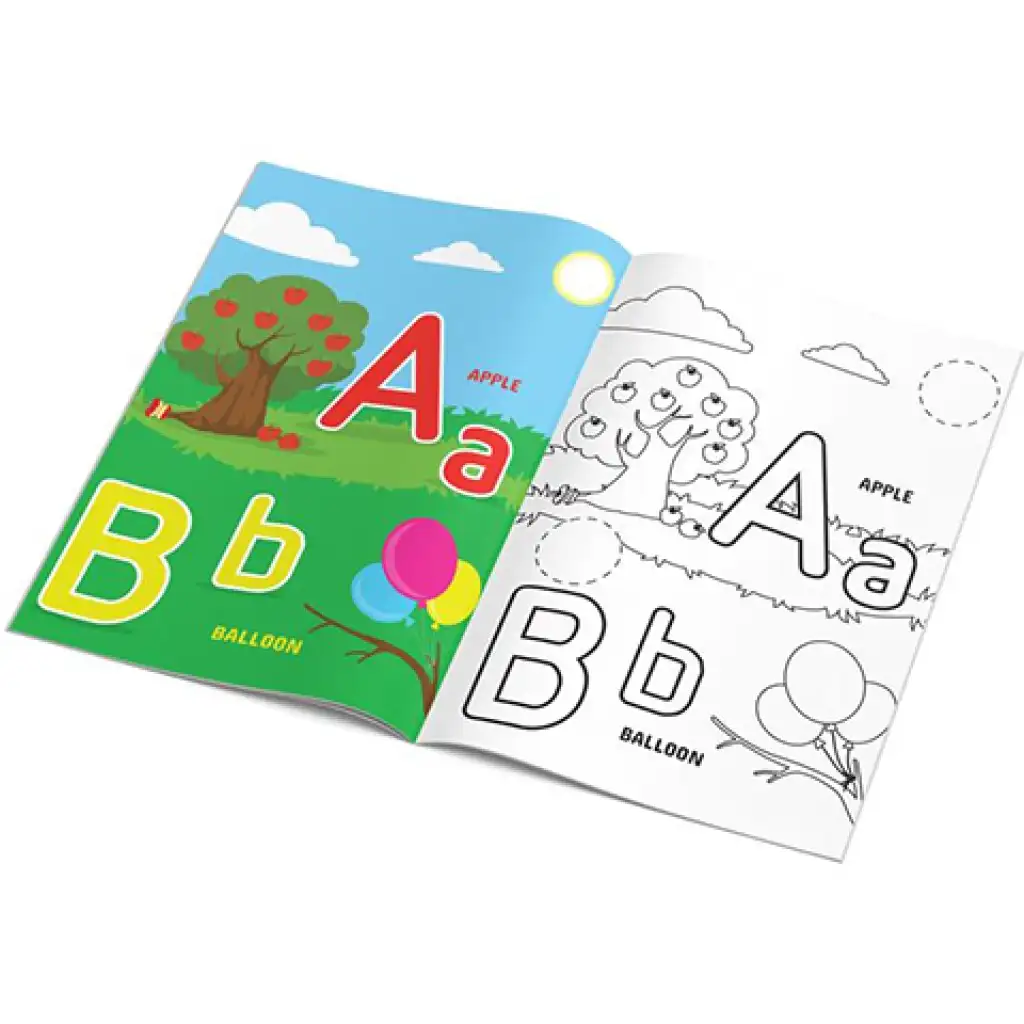 The Littlies: ABC színező 24 oladalas 50 matricával A4 kép 2