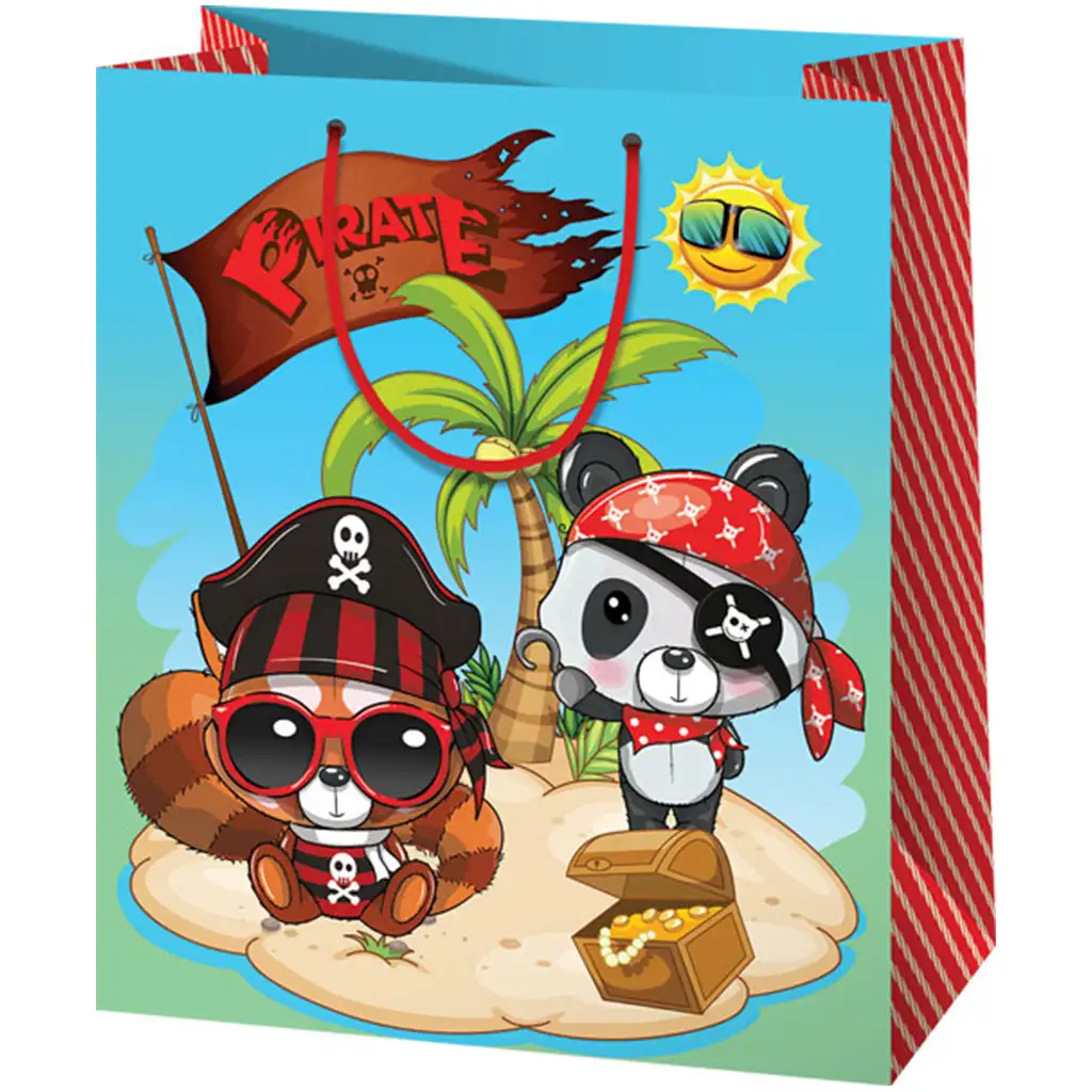 Állati kalózok normál méretű exkluzív ajándéktáska 11x6x14cm