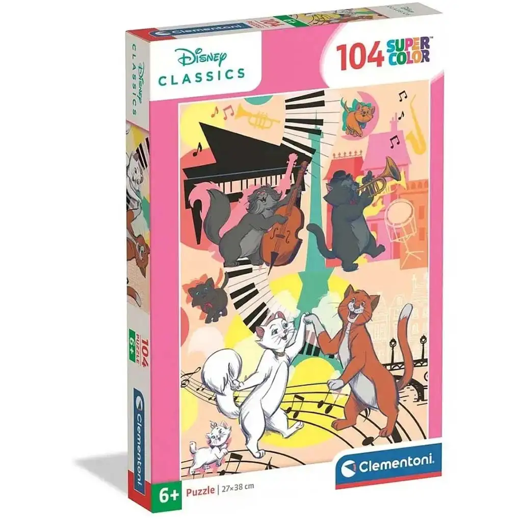 Disney Macskarisztokraták 104db-os supercolor puzzle - Clementoni