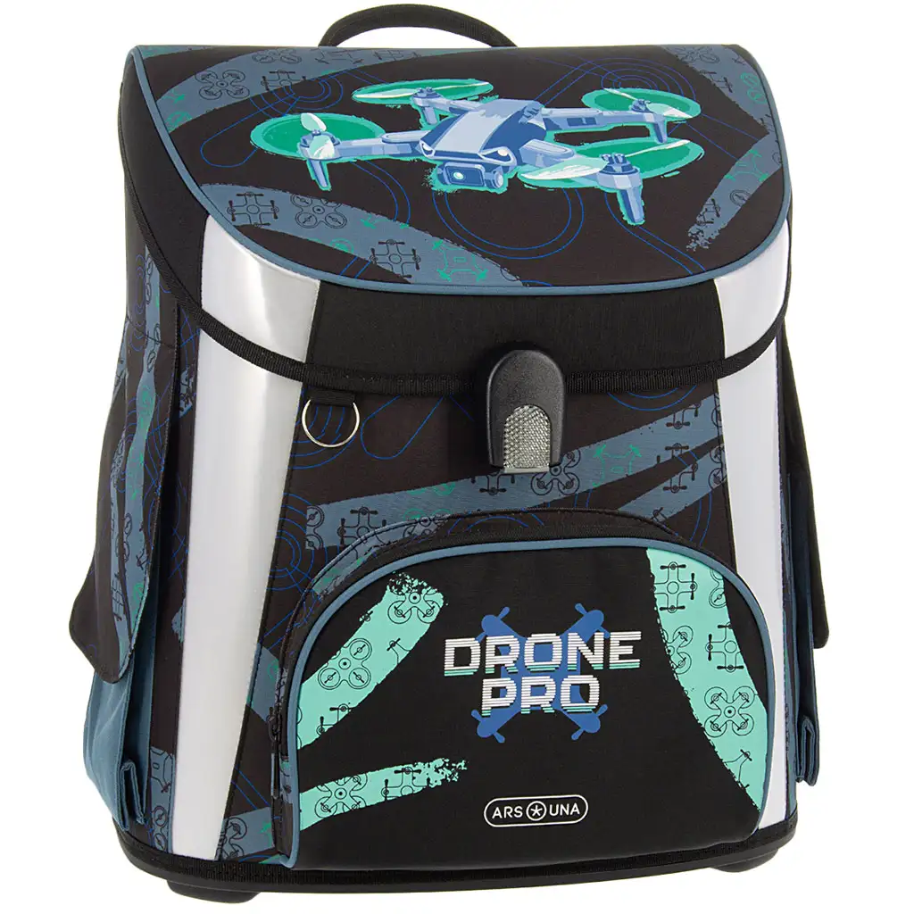 Ars Una: Drone Pro kompakt ergonomikus mágneszáras iskolatáska, hátizsák 33x41x24cm