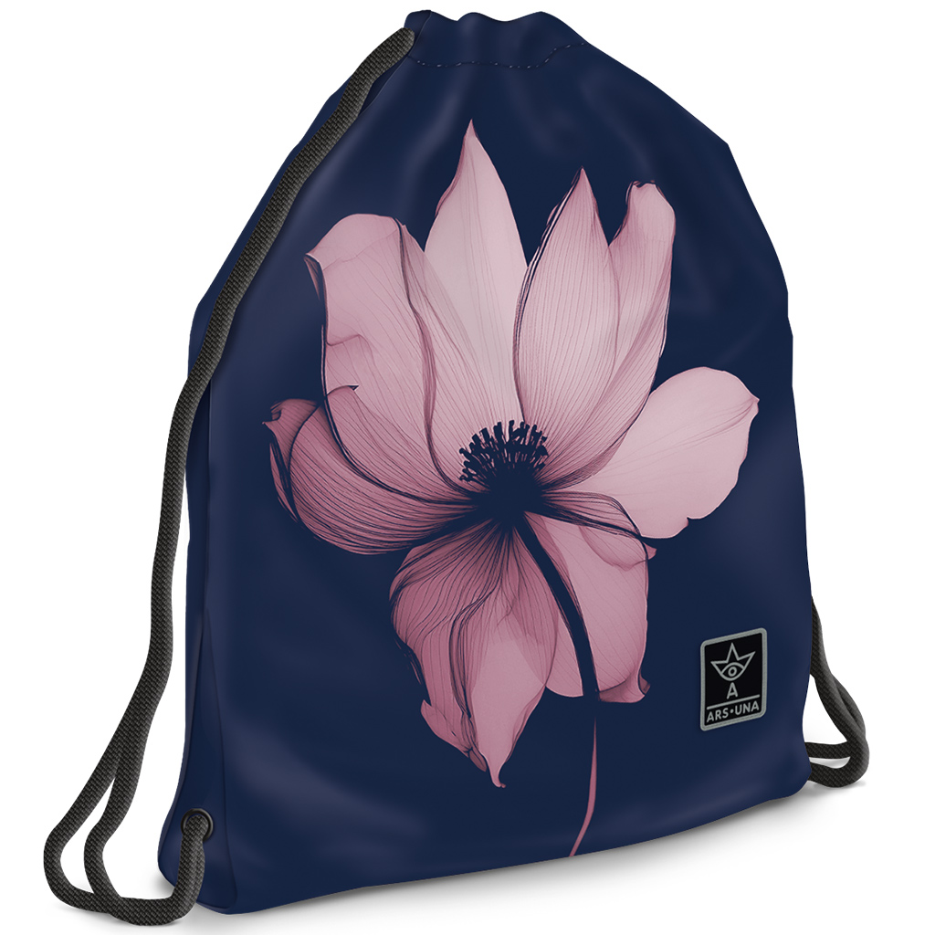 Ars Una: Pink Shade virágos tinédzser tornazsák, sportzsák 37,5x46cm