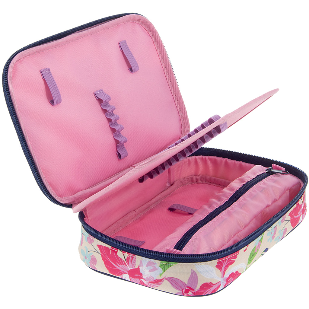 Ars Una: Beach flowers virágos többszintes tolltartó 15,5x22,5x4,5cm kép 2