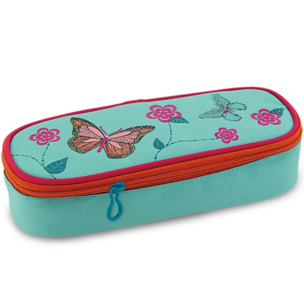 Pillangó mintás lekerekített tolltartó 23x5x9cm