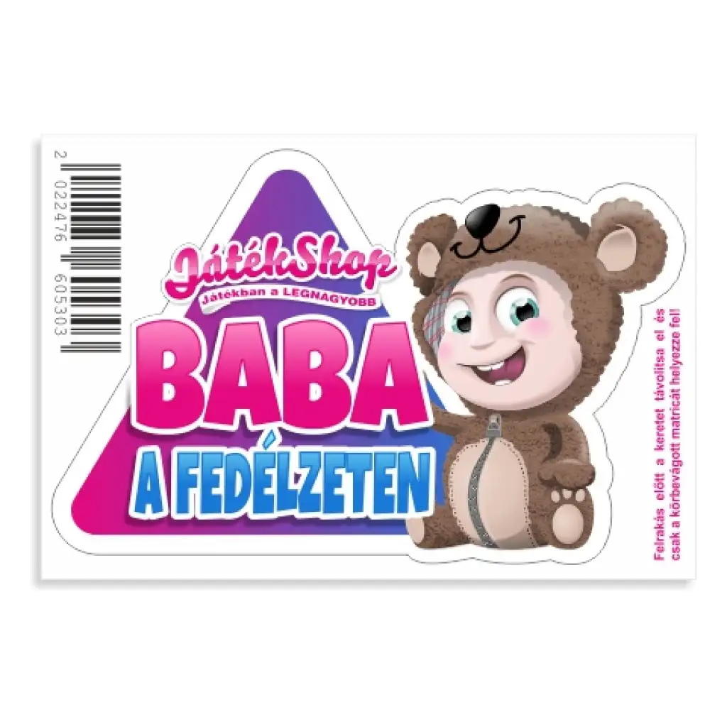 Baba a fedélzeten matrica