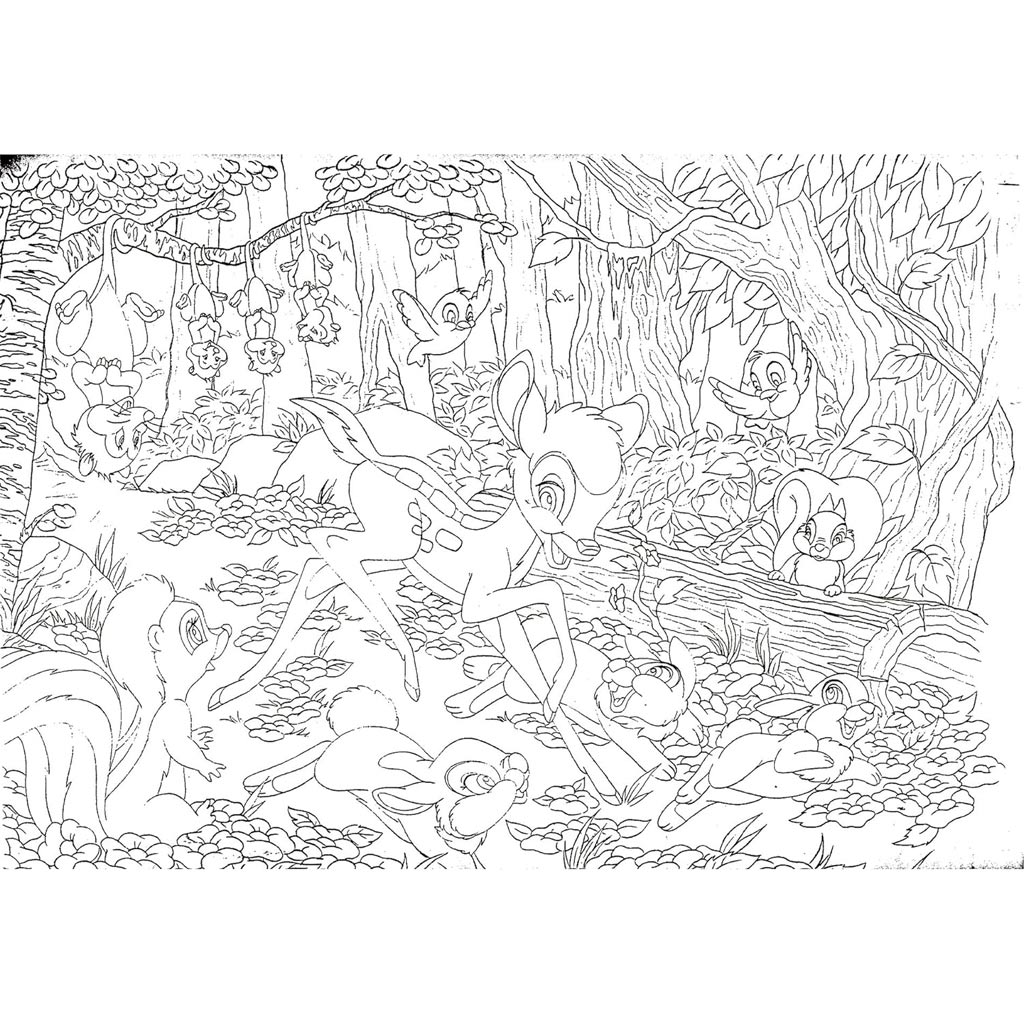 Bambi 2 az 1-ben 60db-os puzzle és színező 50x35cm - Lisciani kép 3