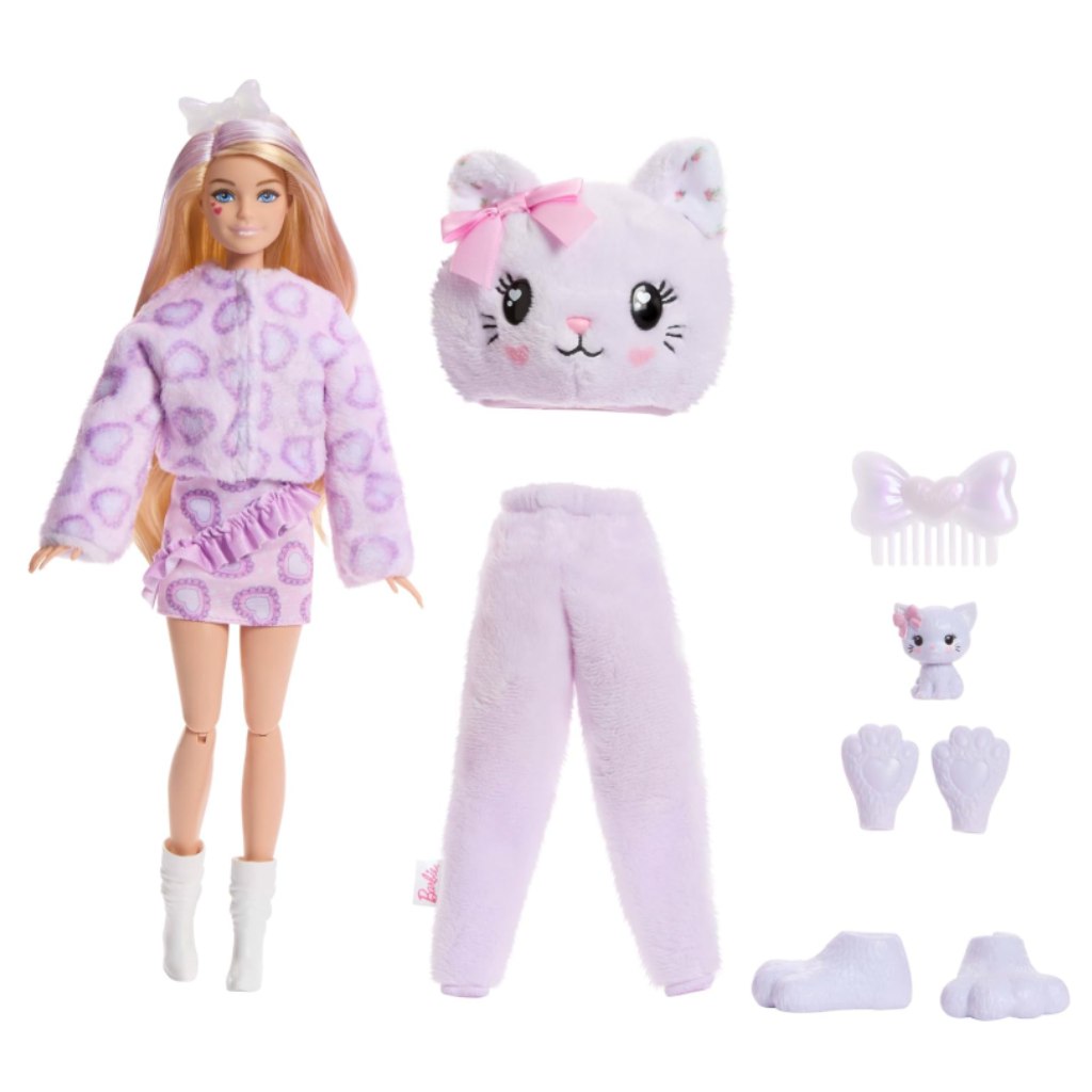 Barbie: Cutie Reveal meglepetés baba - Cica - Mattel kép 2