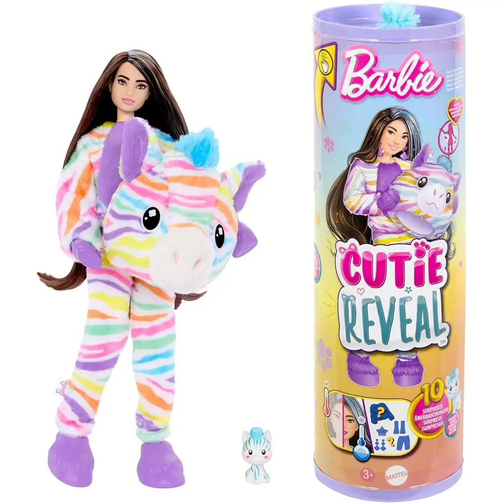Barbie: Cutie Reveal Meglepetés baba - Zebra - Mattel kép 2