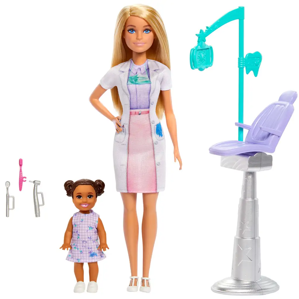 Barbie szőke hajú fogorvos karrierbaba játékszett - Mattel kép 2