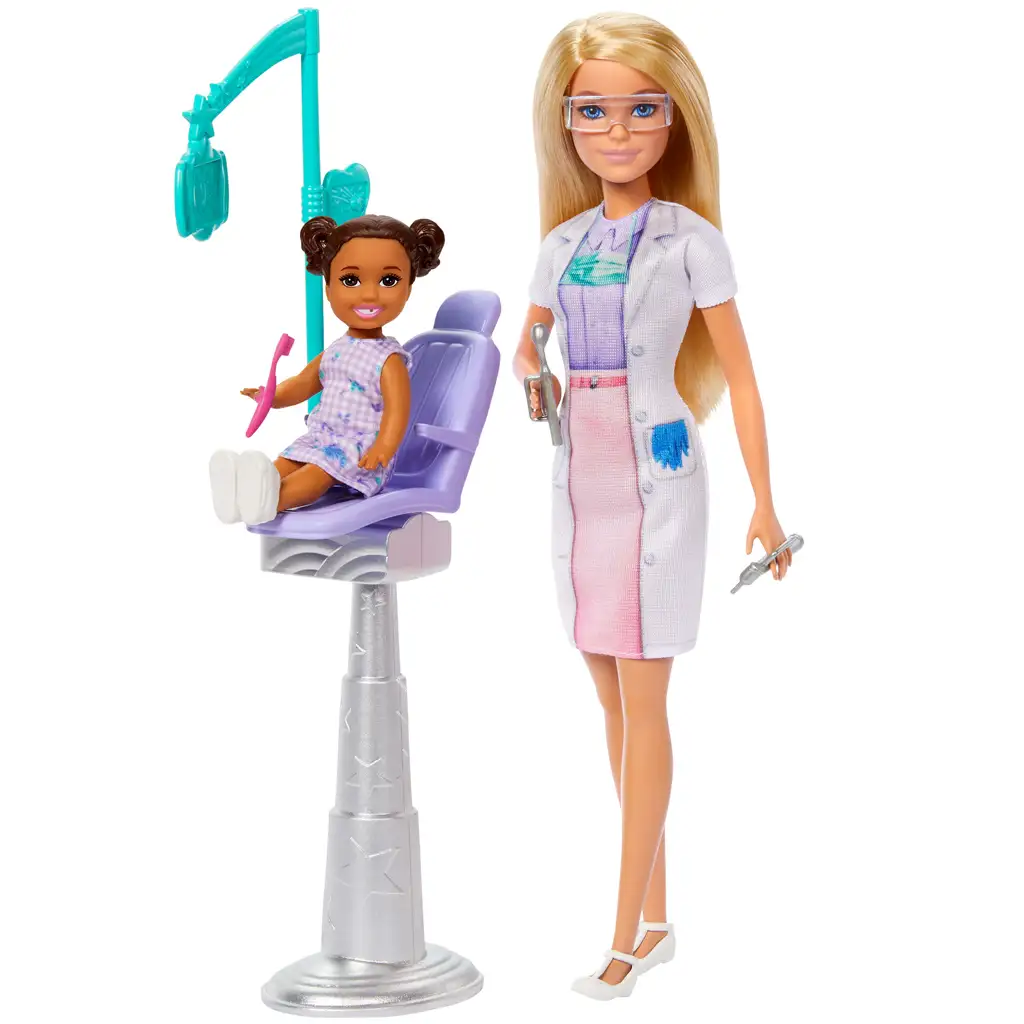 Barbie szőke hajú fogorvos karrierbaba játékszett - Mattel kép 4