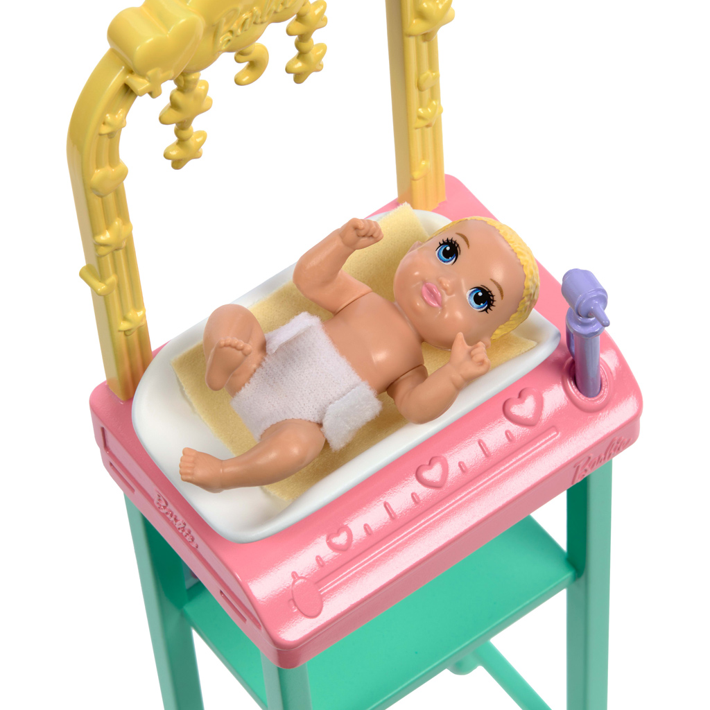 Barbie barna hajú gyerekorvos karrierbaba játékszett - Mattel kép 4