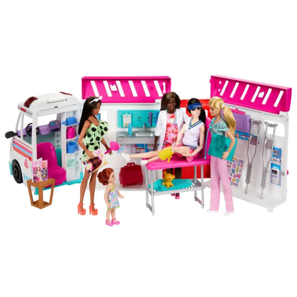 Barbie Care Clinic mentőautó - Mattel kép 3
