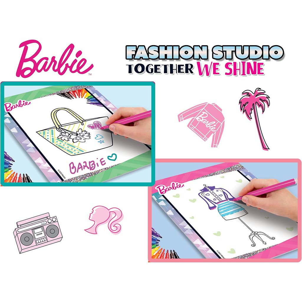Barbie Together We Shine színező és öltöztető szett - Lisciani kép 3