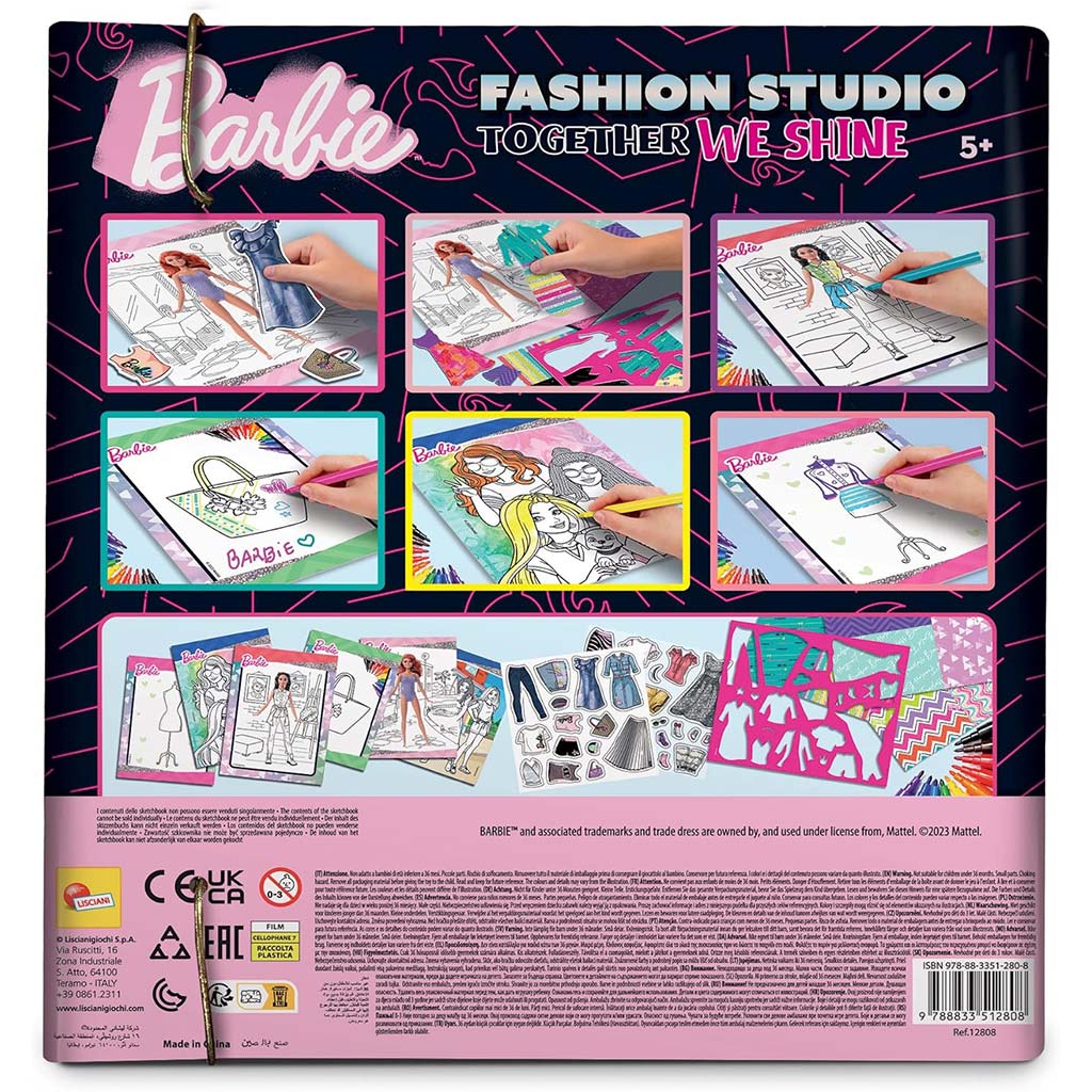 Barbie Together We Shine színező és öltöztető szett - Lisciani kép 4