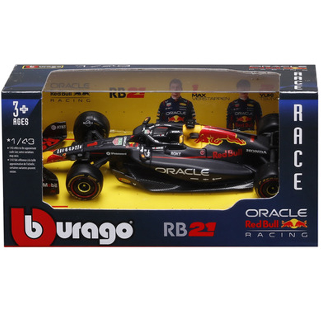 Bburago: Red Bull RB21 F1 versenyautó fém autómodell 1/43 (Max Verstappen #1)