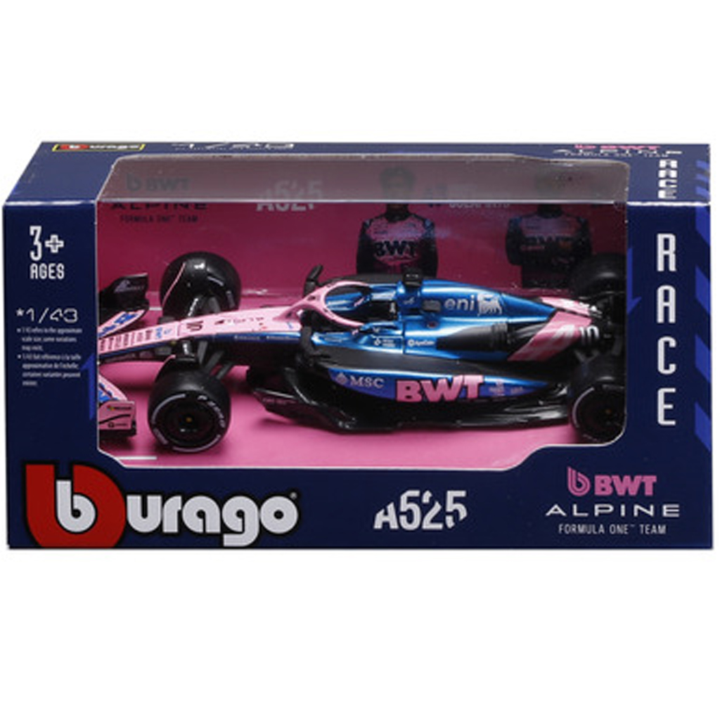 Bburago: Alpine A525 Gasly F1 (2025) versenyautó fém autómodell 1/43 (Pierre Gasly #10)