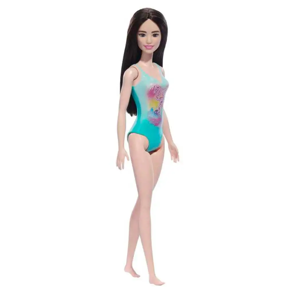Barbie Beach baba kék mintás fürdőruhában - Mattel kép 2