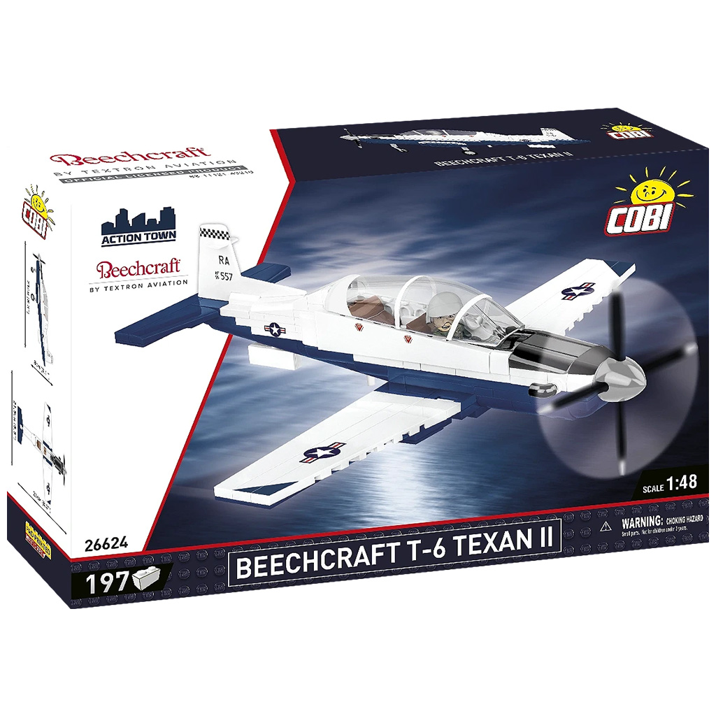 COBI: Beechcraft T-6 Texan II kék-fehér építőjáték (26624)