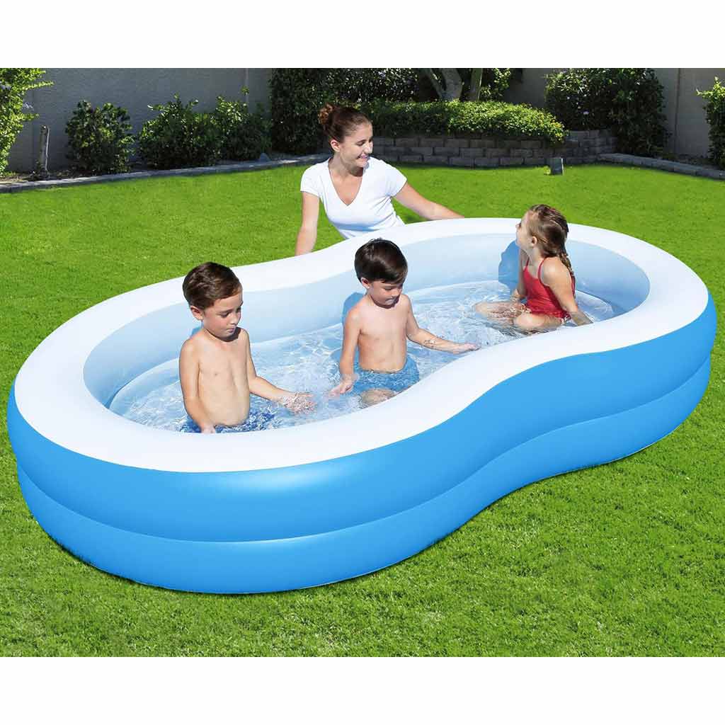 Bestway: Family Pool Lagoon családi ovális kétgyűrűs medence 262 x 157 x 46 cm kép 2
