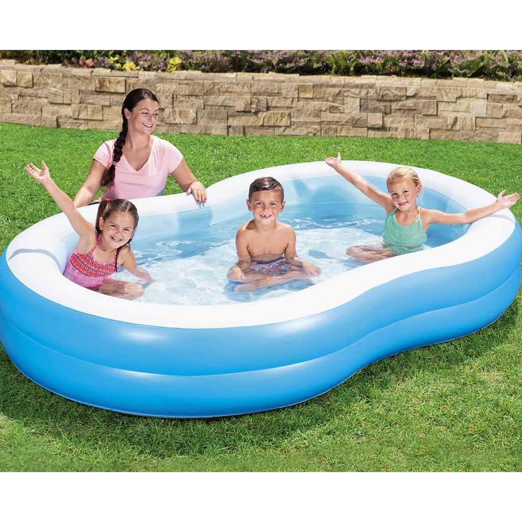 Bestway: Family Pool Lagoon családi ovális kétgyűrűs medence 262 x 157 x 46 cm kép 5