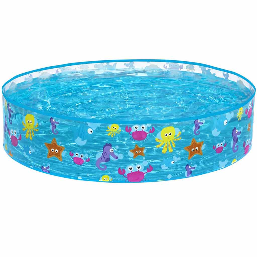 Bestway: Fill 'N Fun Sparkling Sea tengeri állatos merevfalú pancsolómedence, Ø 122 x 25 cm
