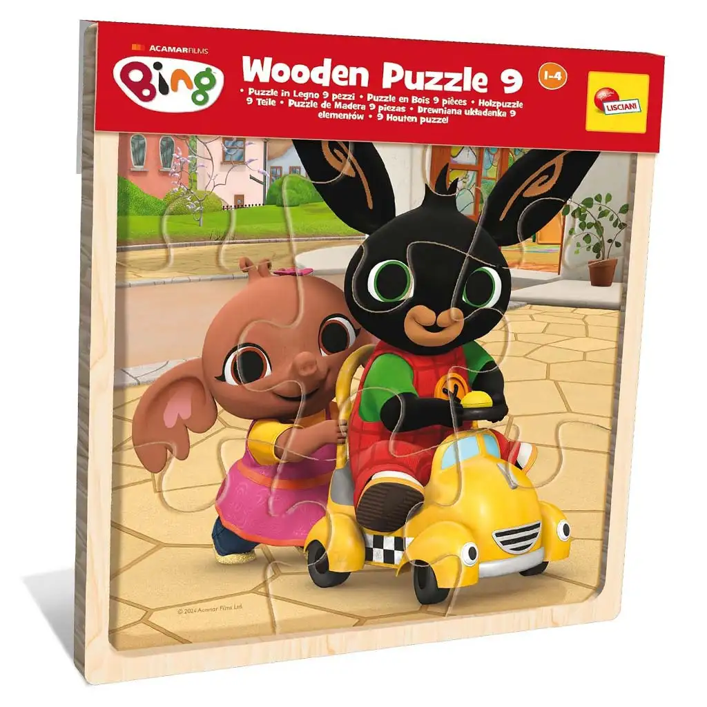 Bing és barátai 9db-os fa keretes puzzle - Lisciani