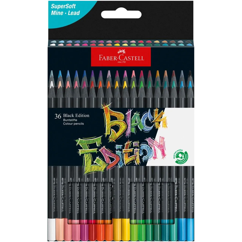 Faber-Castell: Black Edition színes ceruza szett 36db-os