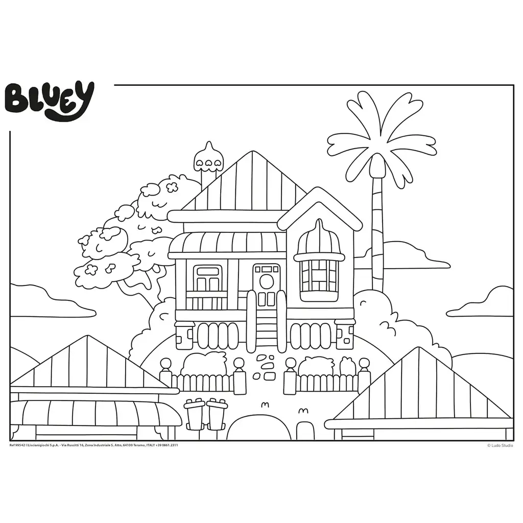Bluey esti mese 2 az 1-ben 24db-os puzzle és színező 35x25cm - Lisciani kép 3