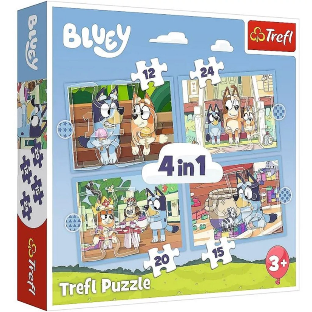 Bluey világa 4 az 1-ben 12-15-20-24db-os puzzle - Trefl
