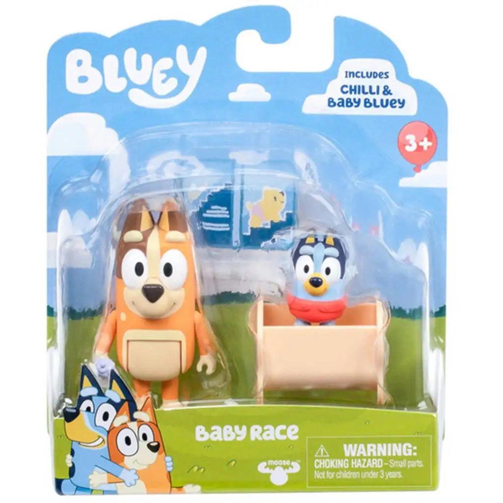 Bluey: Dupla karakter fogura csomag - Baby Bluey és Chilli